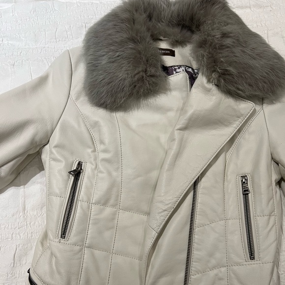 White real leather jacket - Picture 6 of 8